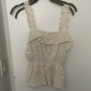 Cream tank top - 7 brand worn once